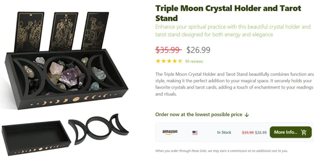 Triple Moon Crystal Holder